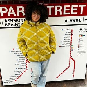 Ava & Viv NWT Women's Plus Size 2X Graphic Puffer Jacket Coat